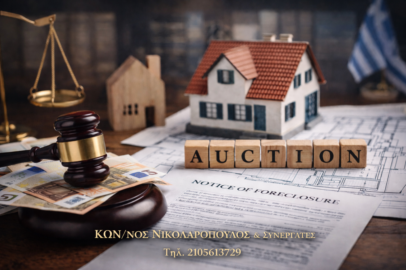 Αγορά ακινήτου από πλειστηριασμό με νομικό έλεγχο – Δικηγορικό Γραφείο ΚΩΝ/ΝΟΣ ΝΙΚΟΛΑΡΟΠΟΥΛΟΣ & ΣΥΝΕΡΓΑΤΕΣ, τηλέφωνο 21056137