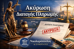 ακύρωση διαταγής πληρωμής - δικηγόρος Αιγάλεω