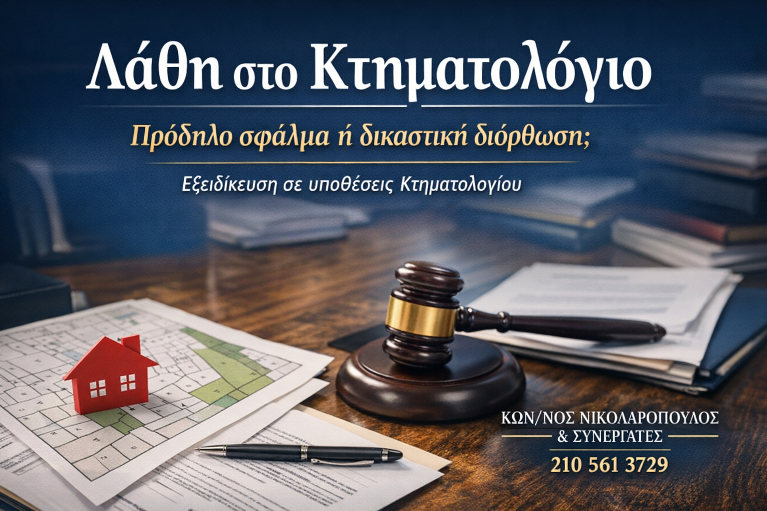 κτηματολόγιο λάθη δικηγόρος Αιγάλεω