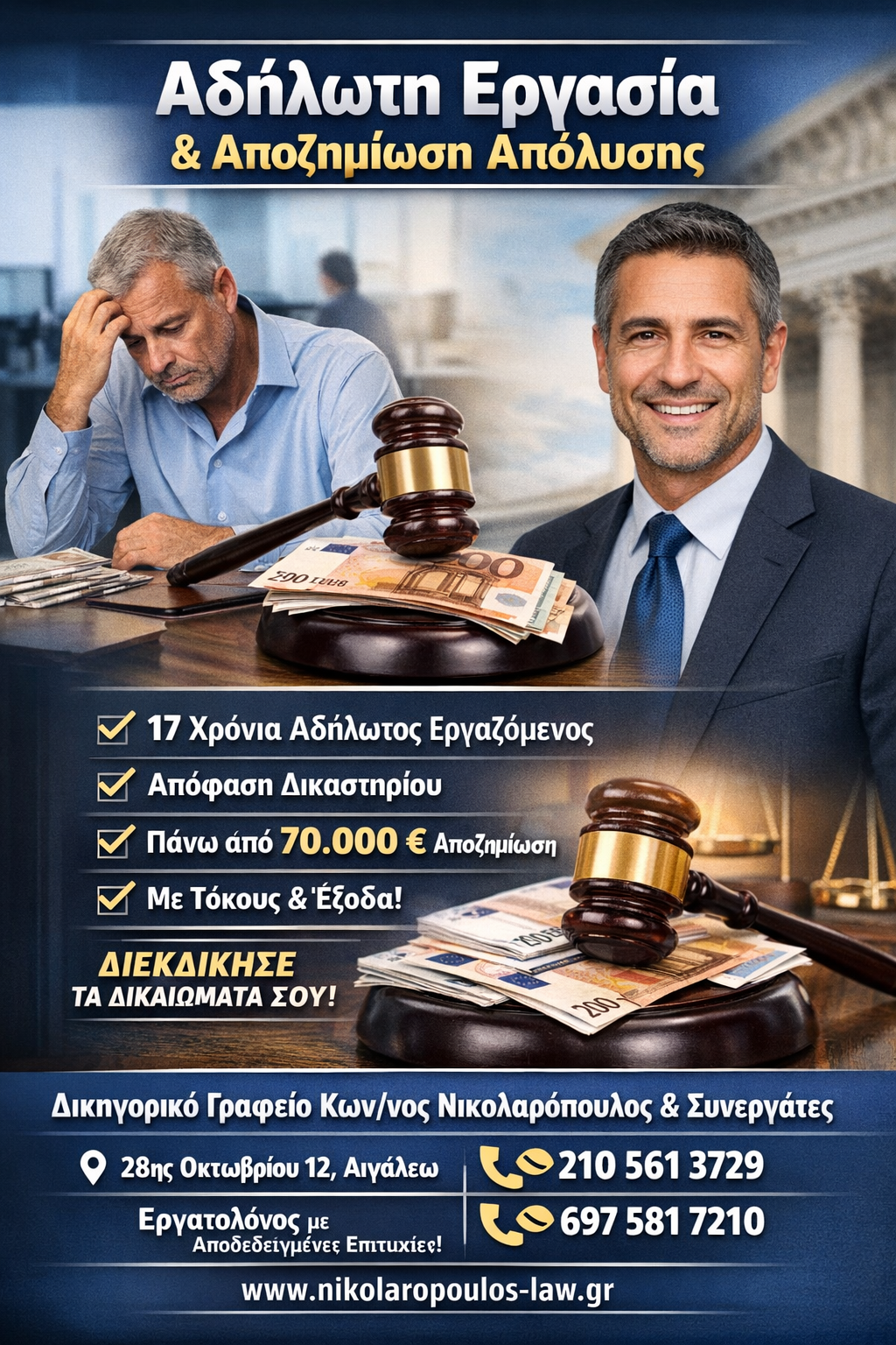 αδήλωτη εργασία εργατολόγος Αιγάλεω