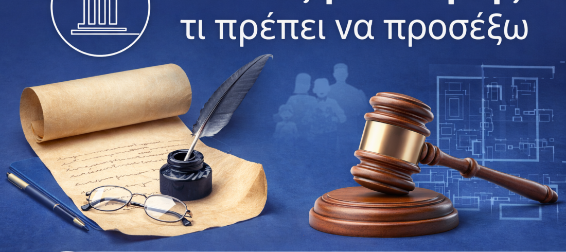 διαθήκη δικηγόρος κληρονομικού δικαίου